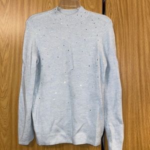 Elle turtleneck like sweater. Diamond style design. Size small